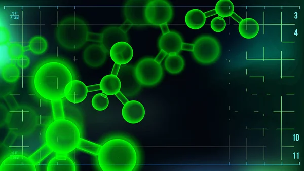 Molecule Background Vector. Medicina. Estrutura de conexão. Biotecnologia nuclear. Ilustração — Vetor de Stock