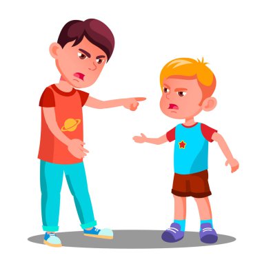 Küçük Çocuk Bahçesi vektör çatışma içinde. İddia. İzole illüstrasyon