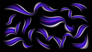 Soyut Brushstroke vektör. Mavi. Akrilik boya şekli. İllüstrasyon