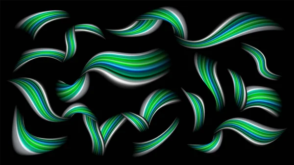 Vector de pincelada abstracto. Verde. Elemento de diseño moderno. Ilustración — Vector de stock