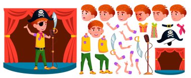Çocuk okul çocuğu çocuk vektör. İlköğretim Okulu çocuk. Animasyon oluşturma küme. Öğrenci etkinlik. Genel performans. Kartpostal, duyuru, kapak tasarımı için. Duygular, hareketleri karşısında. Animasyonlu resim