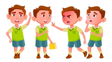 Çocuk Anaokulu çocuk Set vektör teşkil etmektedir. Bebek ifade. Okul öncesi. Hayat. Kartpostal, duyuru, kapak tasarımı için. İllüstrasyon izole karikatür