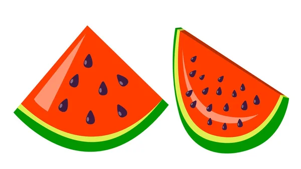 Wassermelonen-Symbolvektor. schmackhafte Früchte. frische gesunde Lebensmittel. natürlich organisch. Isolierte Cartoon-Illustration — Stockvektor