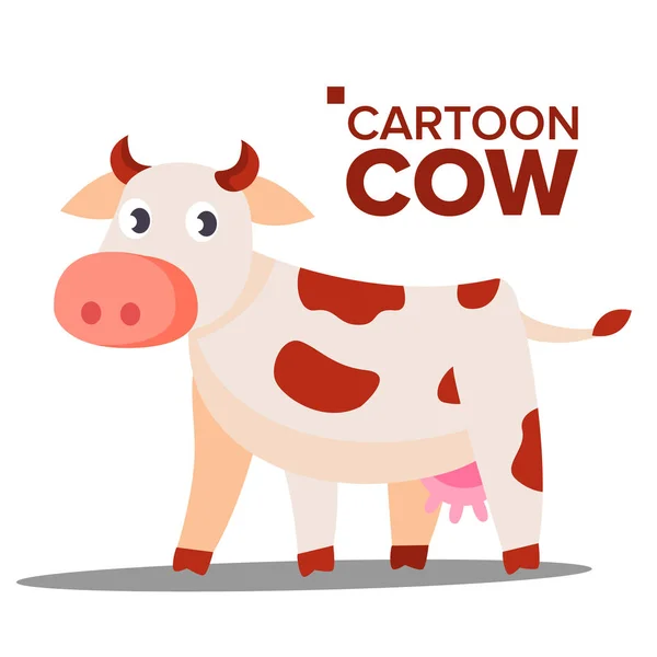 Διάνυσμα αγελάδα. Ζώο. Απομονωθεί καρτούν επίπεδη απεικόνιση — Διανυσματικό Αρχείο
