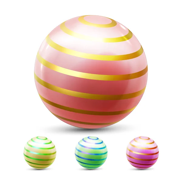 Esfera Ball Vector. Orbe Shining. Botón redondo. Elemento brillante. Objeto Cirlce. Ilustración realista 3D — Archivo Imágenes Vectoriales