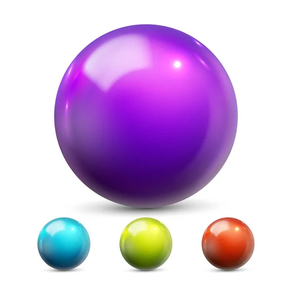 Sphere Ball Vector. Orbe Shining. Cristal Brilhante. Suave em branco. Ícone Web. Ícone Brilhante Brilhante. Ilustração realista 3D — Vetor de Stock