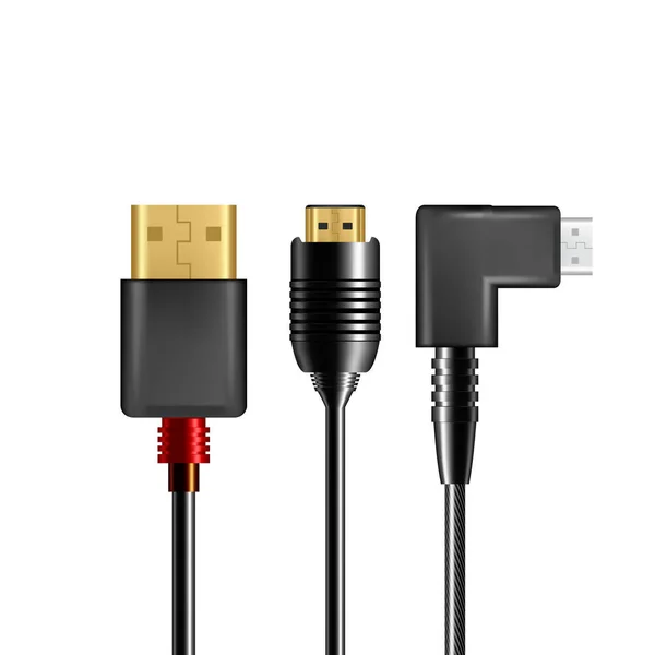 Smartphone USB-kontakt kabel anslutningsuppsättning vektor — Stock vektor