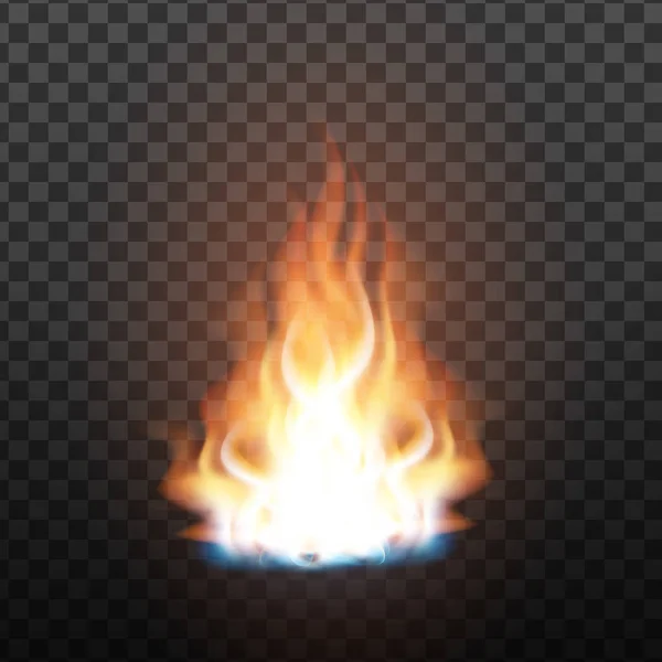 明るいリアルな火災ベクトルのアニメーションステージ — ストックベクタ