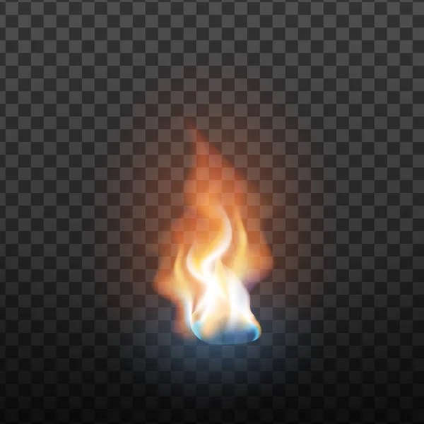 Design realista Burning Blaze Elemento Vector —  Vetores de Stock