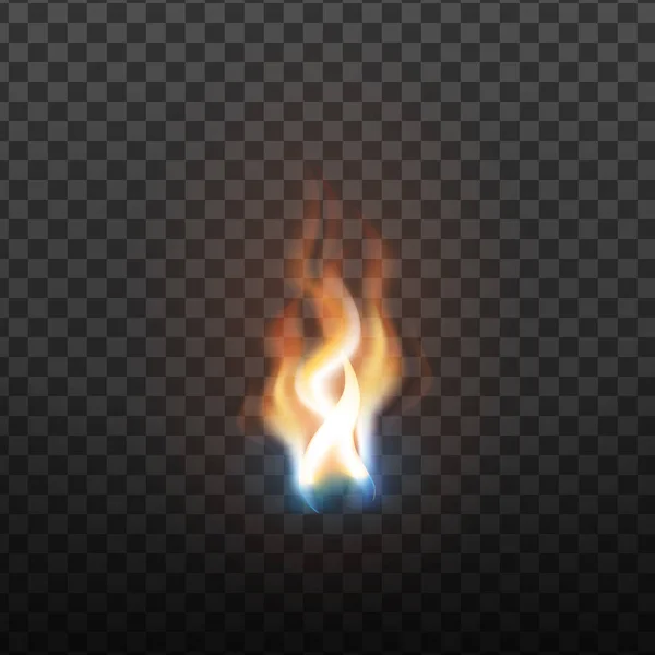 Realistic Burning Brush Fire Element Vector — стоковый вектор