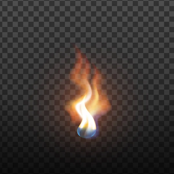 Vetor realista do elemento de fogo da escova da luz de velas — Vetor de Stock