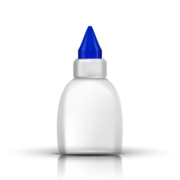 Realistisk vit flaska lim förpackning vektor — Stock vektor