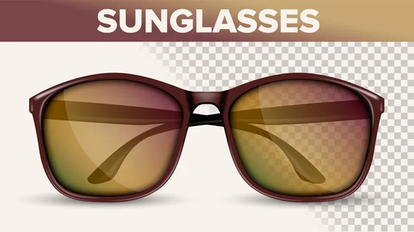 Übergroße Wandersonnenbrille, trendige Vektor-3D-Farbtöne — Stockvektor