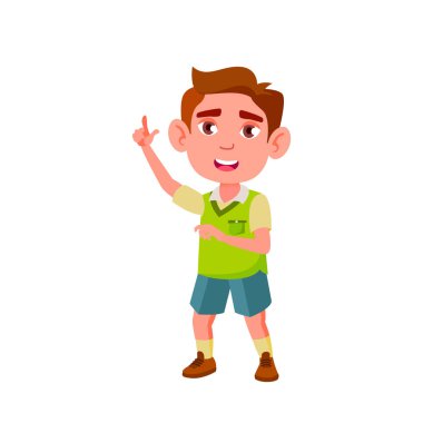 Kafkas Çocuk Çocuk Karikatür İzole Vektör İllüstrasyon