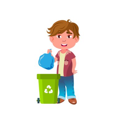 Kafkas Çocuk Çocuk Karikatür İzole Vektör İllüstrasyon