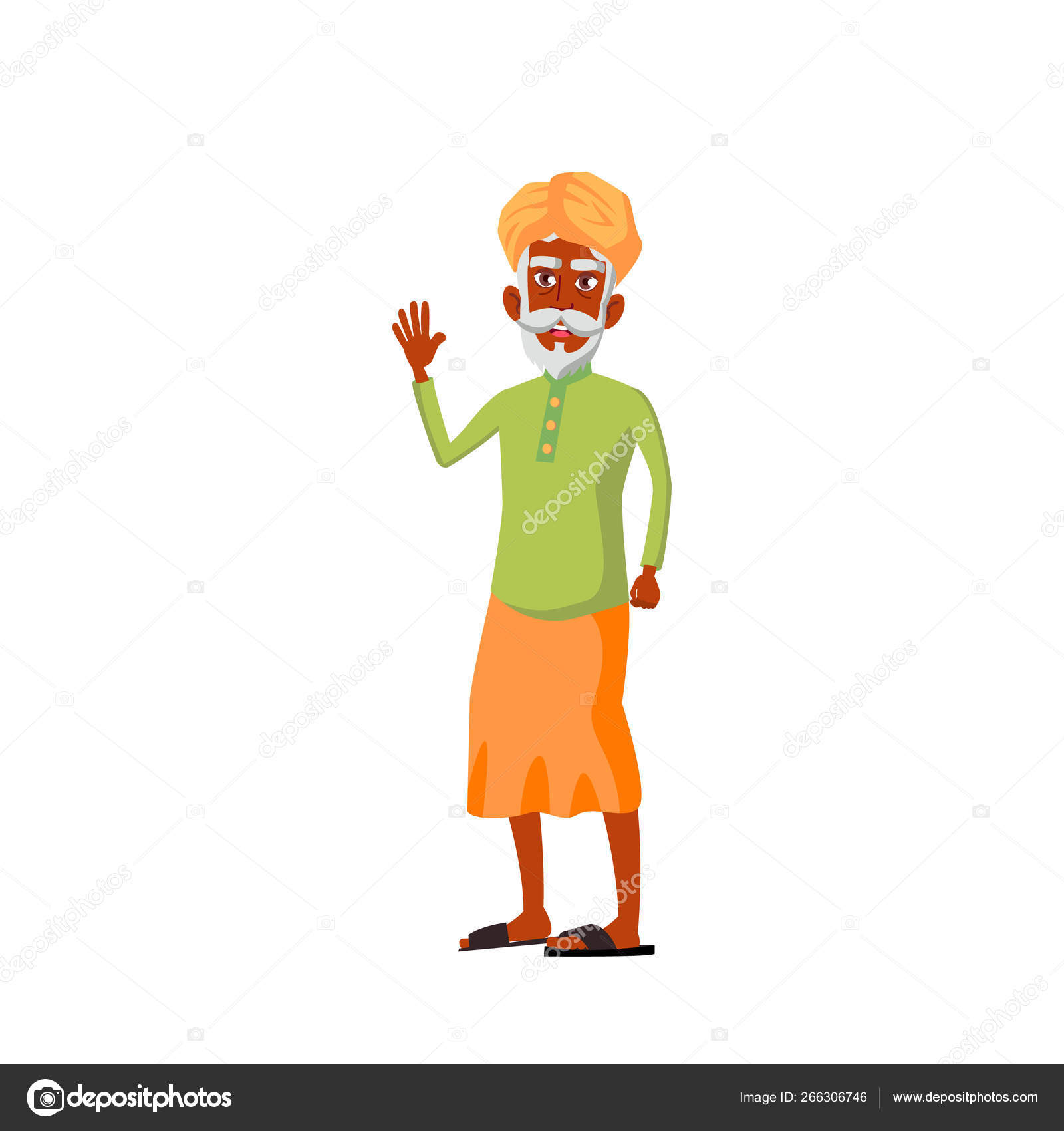 Indian Old Man Vector. Elderly People. Senior Person. Isolated Cartoon  Illustration Stock Vector Image by ©pikepicture #266306746