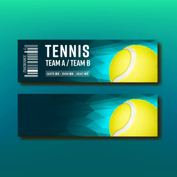 テニス年次トーナメントベクトルの明るいバウチャー — ストックベクタ