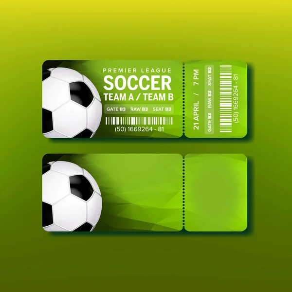 Billet pour la finale de Premier League Soccer vecteur — Image vectorielle