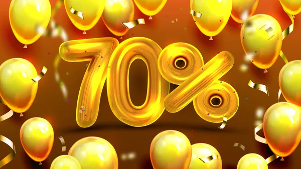 70 procent lub 70 Marketing oferta Vector — Wektor stockowy