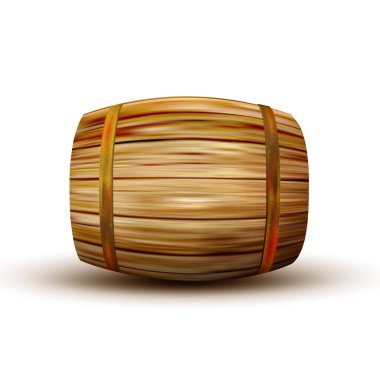 Brown Lying Vintage Wooden Barrel Side View Vector vector Brown Lying Vintage Wooden Barrel Side View Vector vector