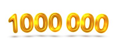 Balon Şeklinde Bir Milyon Banner Vektör