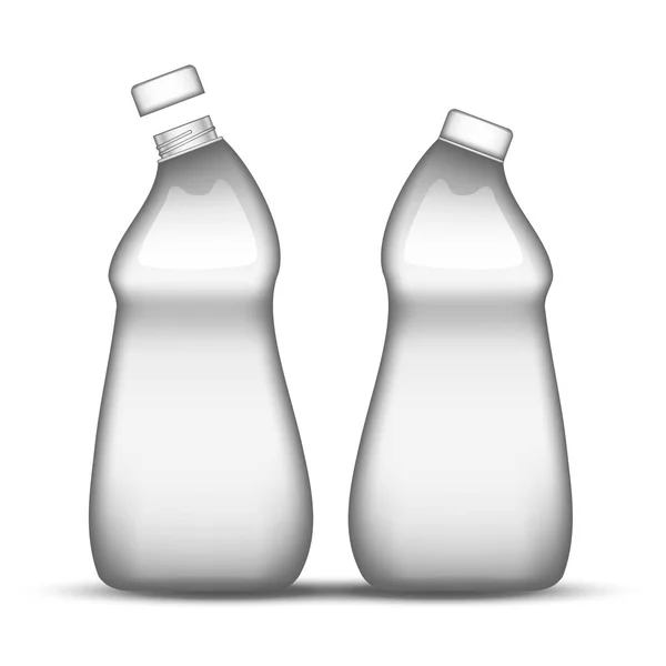 Vecteur de bouteille en plastique propre de machine de rinçage vierge — Image vectorielle