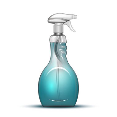 Tam Plastik Sprey Şişe Temizleme Sıvı Vektör