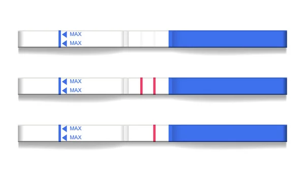 Klassiska kartong Stick graviditets test set vektor — Stock vektor