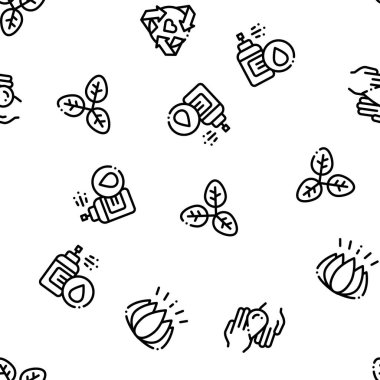 Organik Kozmetik Vektörü Kusursuz Desen