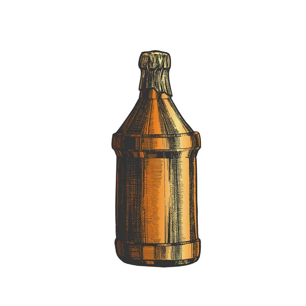 Ručně kreslené prázdné pivní lahvová barva — Stockový vektor