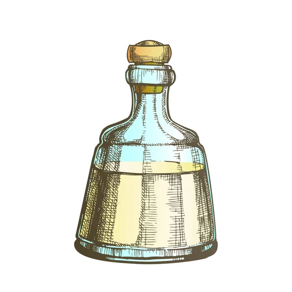Vecteur décoratif de boisson de tequila de carafe de cristal de couleur — Image vectorielle