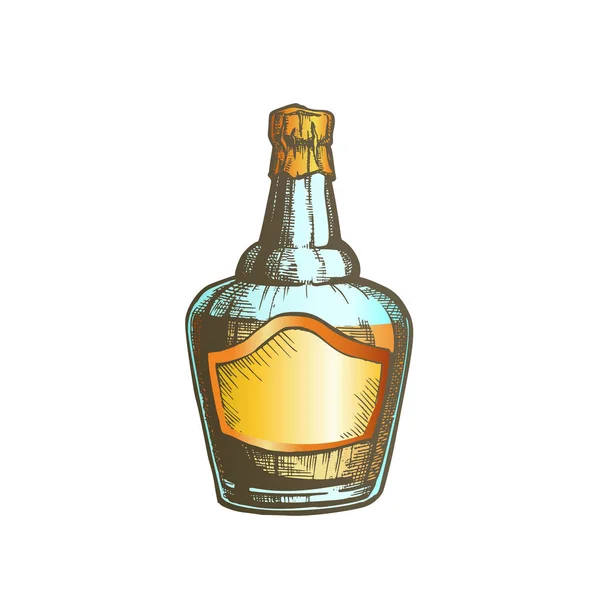 Barevný foukací láhev whisky s fólií z fólie — Stockový vektor