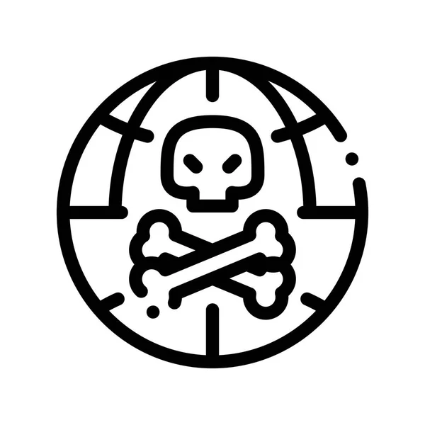 Raw Head and Bloody Bones Vector Thin Line Icon — стоковый вектор