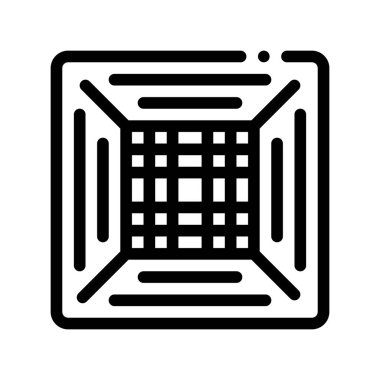 Office İklim Saç Kremi Vektör İnce Çizgi Simgesi