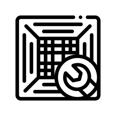 Mending Saç Kremi Sistemi Vektör İnce Çizgi Simgesi