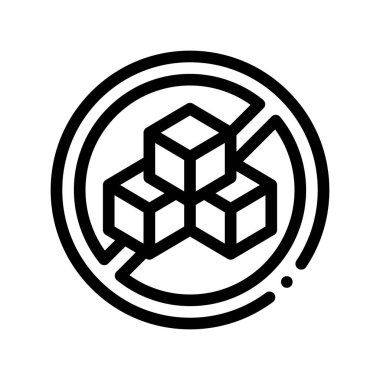 Alerjen Serbest İşaret Şeker Vektör İnce Çizgi Simgesi