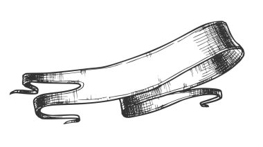 Reklam Boş Kurdele Ortaçağ Stil Vektör