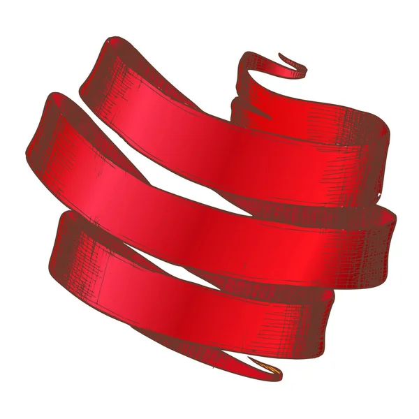 Färg dekoration element Swirl Ribbon Vintage vektor — Stock vektor