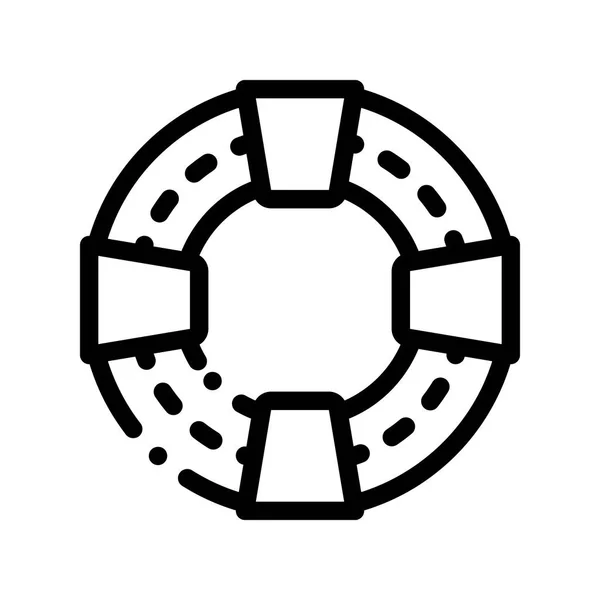 Икона "Добровольцы поддерживают спасательные векторные линии" — стоковый вектор