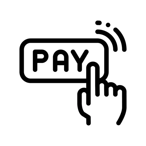 Icona della linea sottile vettoriale di pagamento con un clic — Vettoriale Stock