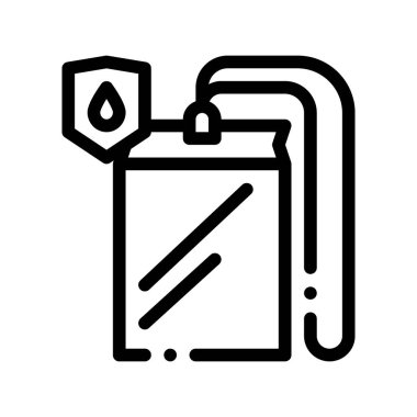 Su Geçirmez Malzeme Şey Cover Vektör Hattı Simgesi