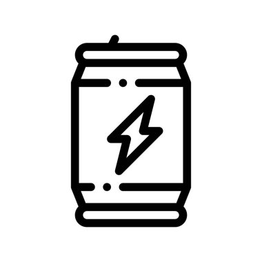 Spor enerji Içecek şişe vektör Ince çizgi simgesi