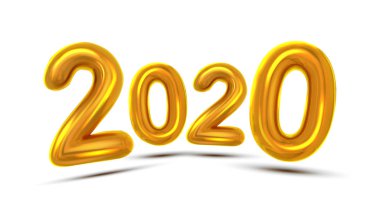 2020 yeni yıl tebrik kartı kavramı Banner vector