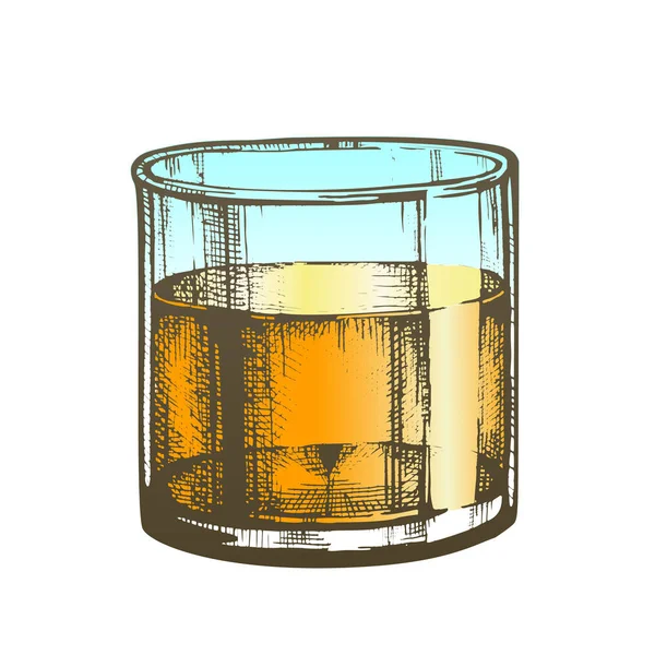 Цветной наклонный стеклянный вектор здоровой минеральной воды — стоковый вектор