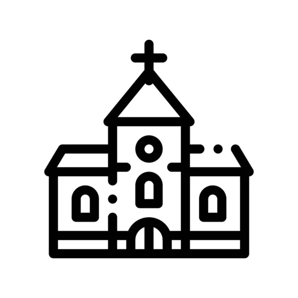 Church Building For Wedding Ceremony Vector Icon — Stock Vector