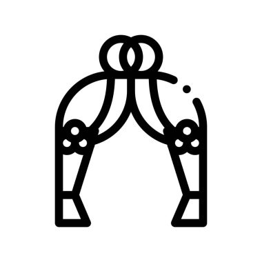 Kutlama Düğün Dekorasyonu Kemer Vektörü Simgesi