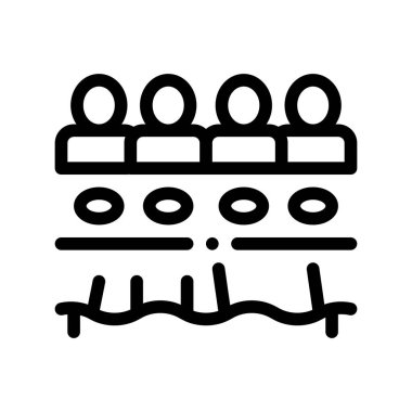 Düğün Yemeği İmza İnce Satır Vektörü Simgesi