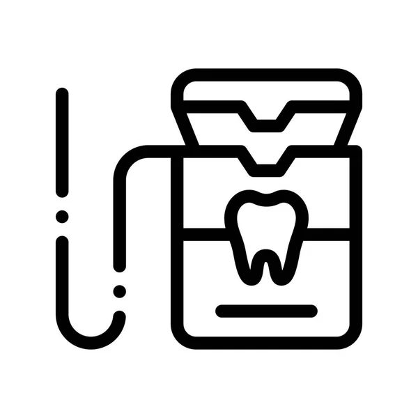 Знак векторной тонкой линии стоматологического оборудования — стоковый вектор