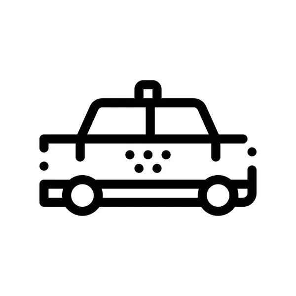 Öffentliche Verkehrsmittel Taxi Auto Vektor Zeichen Symbol — Stockvektor