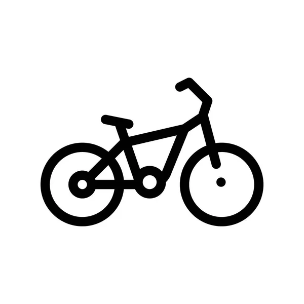 Transporte Público Bicicleta Vetor Linha Fina Ícone —  Vetores de Stock